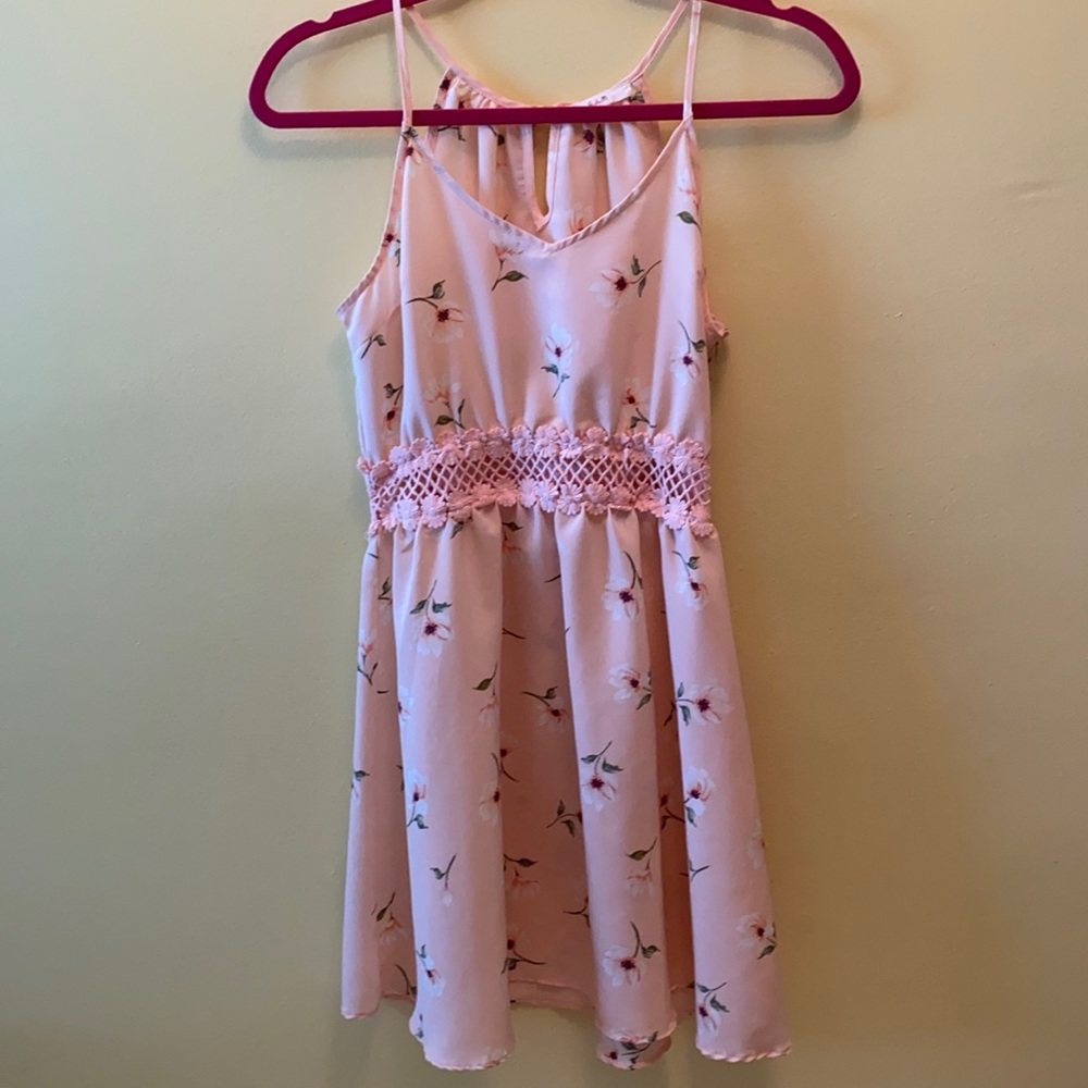 Light pink dress with flowers
